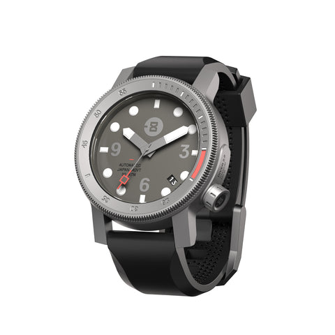 Grey Diver with Black Strap